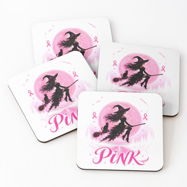 Item preview, In October We Wear Pink Ribbon Witch Halloween Awareness designed and sold by DYAFLK.