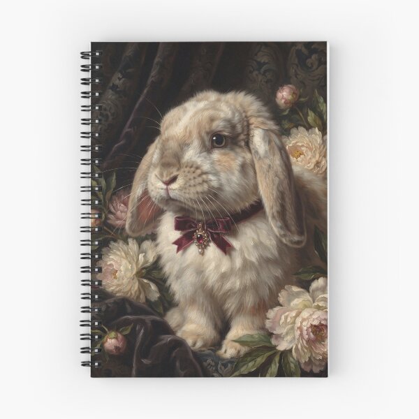 Item preview, Regal Lop Ear Bunny with Velvet Ribbon Bow designed and sold by Real Beast Art.