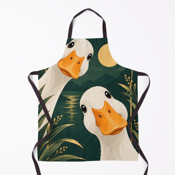Item preview, Moonlit Goose Garden  Whimsical Nature Art designed and sold by zisad.