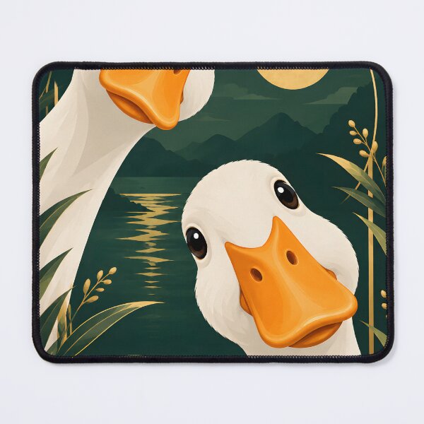 Item preview, Moonlit Goose Garden Whimsical Nature Art designed and sold by zisad.