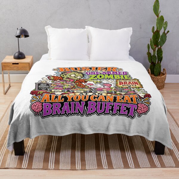 Item preview, BUSIER THAN A ONE-ARMED ZOMBIE AT AN ALL YOU CAN EAT BRAIN BUFFET designed and sold by WheelieGdArt.