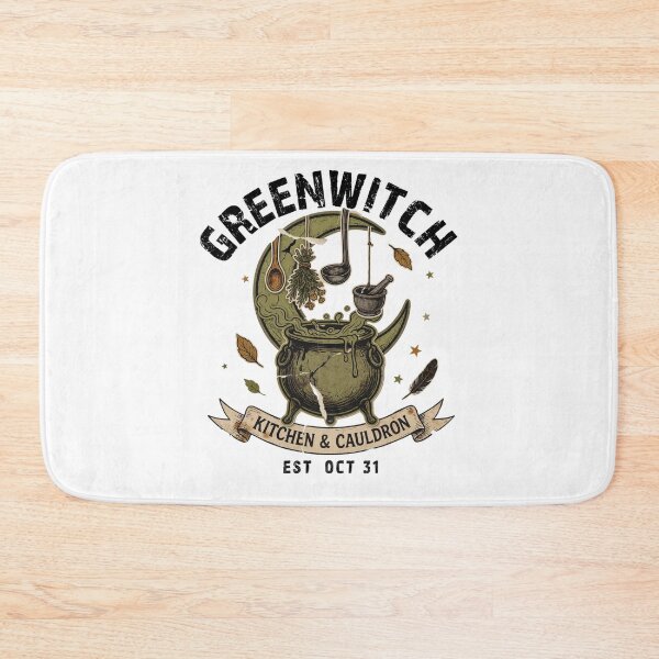 Item preview, Greenwitch Kitchen Witch Cauldron Halloween Design Graphic Tee v16 designed and sold by DarylWelsh2024.