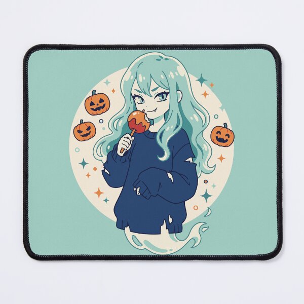 Item preview, Cute Anime Ghost Girl Eating Caramel Apple designed and sold by JEMAR Designs.