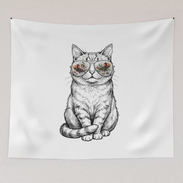 Item preview, Cat Broken Plant Pot Shades Reflection designed and sold by Bad-Decisions-Designs.