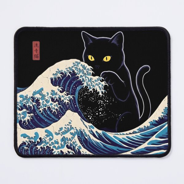 Item preview, The Great Wave with Giant cat designed and sold by nnnememtw.