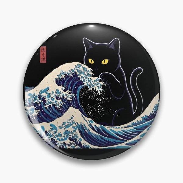 Item preview, The Great Wave with Giant cat designed and sold by nnnememtw.