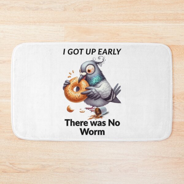 Item preview, I Got Up Early There Was No Worm – Pigeon Coffee Breakfast designed and sold by Szpaku desart .