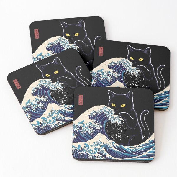 Item preview, The Great Wave with Giant cat designed and sold by nnnememtw.