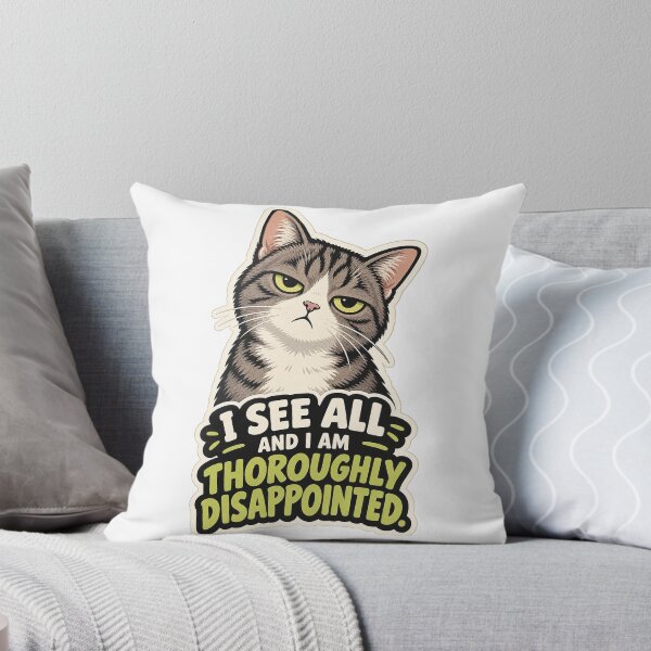 Item preview, I See All Thoroughly Disappointed Judgmental Cat designed and sold by NuretroStudio.