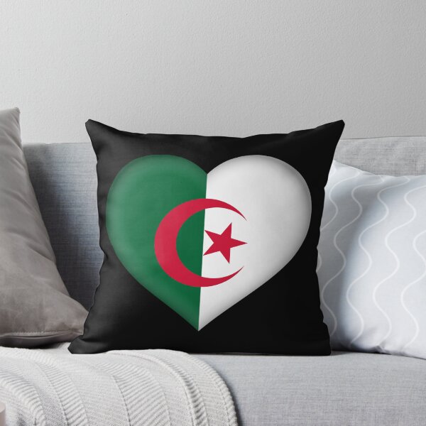 Item preview, Algerian Flag Heart 3D Algeria Love Gift Design designed and sold by yazdogs.