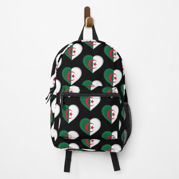 Item preview, Algerian Flag Heart 3D Algeria Love Gift Design designed and sold by YAZ.