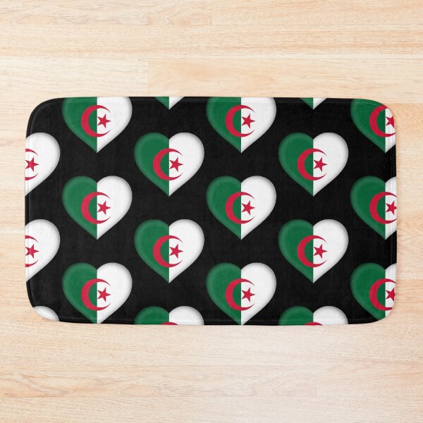 Item preview, Algerian Flag Heart 3D Algeria Love Gift Design designed and sold by YAZ.