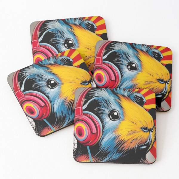 Item preview, Guinea pigs with headphones Urban Art designed and sold by drizzd.