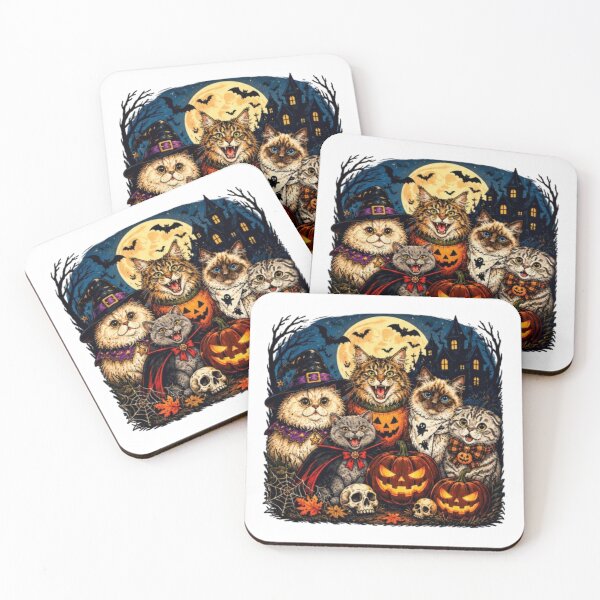 Item preview, Spooky Halloween cats  designed and sold by JonysCreativeDesigns.