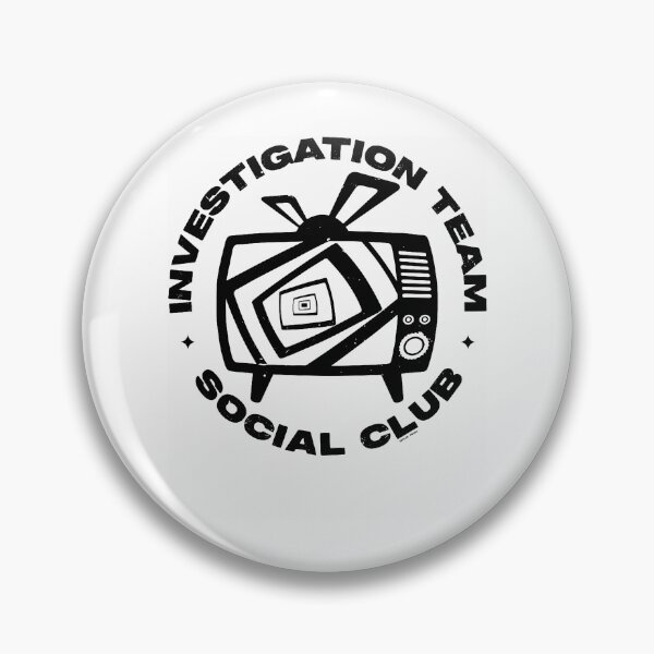Item preview, Investigation Team Social Club Retro TV Static Outline Mystery Fan Apparel designed and sold by slmfams.