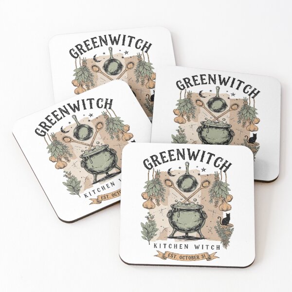 Item preview, Greenwitch Kitchen Witch Cauldron Halloween Design Graphic Tee v17 designed and sold by DarylWelsh2024.