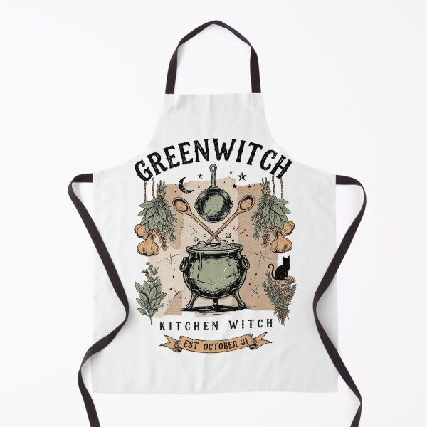 Item preview, Greenwitch Kitchen Witch Cauldron Halloween Design Graphic Tee v17 designed and sold by DarylWelsh2024.