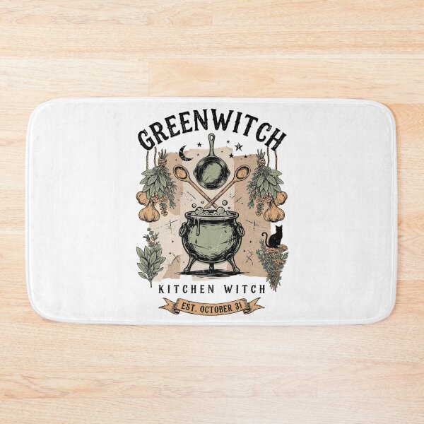 Item preview, Greenwitch Kitchen Witch Cauldron Halloween Design Graphic Tee v17 designed and sold by DarylWelsh2024.