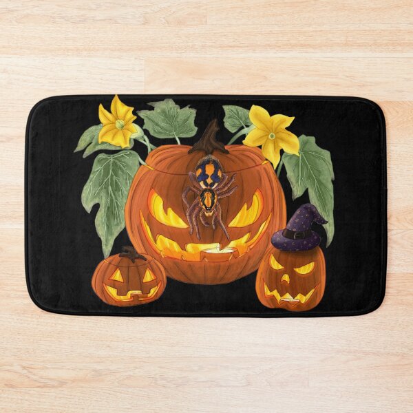 Item preview, Pumpkin Patch Tarantula x Jack-O-Lanterns designed and sold by JoyHappySpiders.