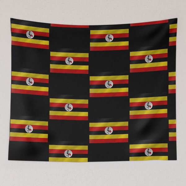 Item preview, Ugandan Flag Wave Uganda Pride Design designed and sold by YAZ.
