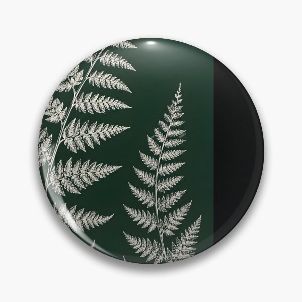 Item preview, Vintage Botanical Fern Leaves Dark Green Line Art designed and sold by Sybille-Yates.