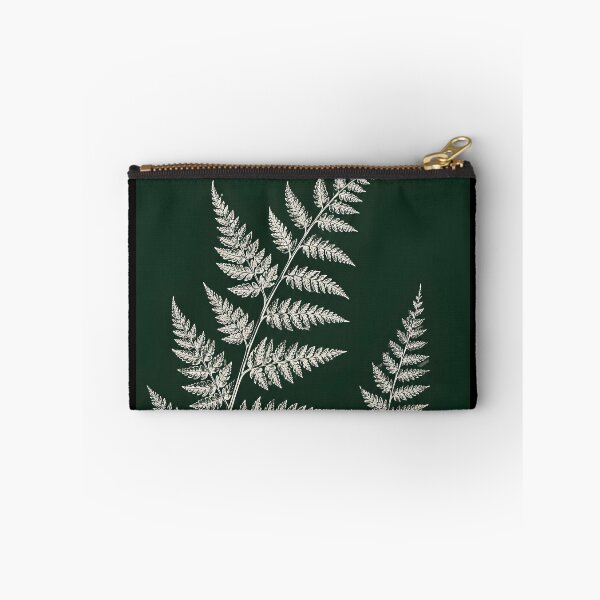 Item preview, Vintage Botanical Fern Leaves Dark Green Line Art designed and sold by Sybille-Yates.