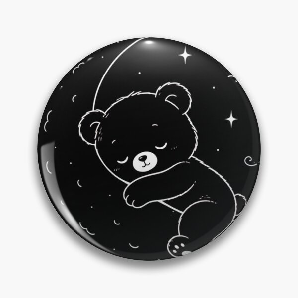 Item preview, Sleepy Bear Hugging Moon – Cute Kawaii Dreamy Night designed and sold by SakuraHQ.
