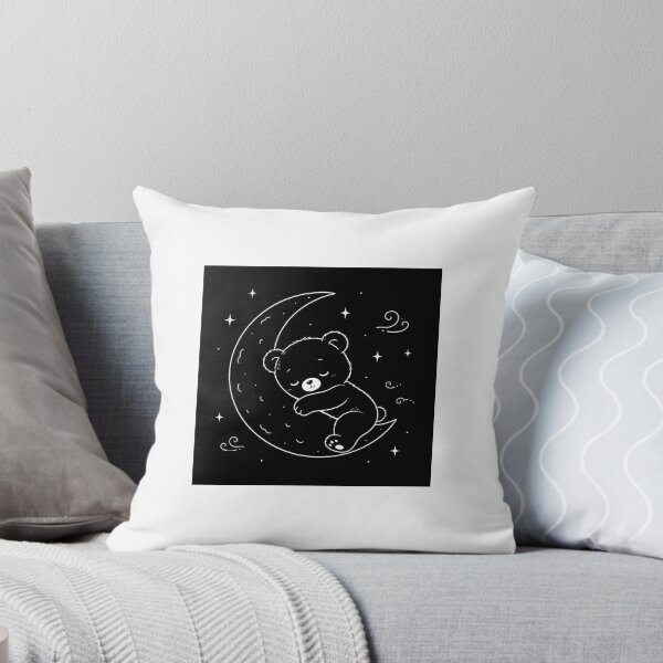 Item preview, Sleepy Bear Hugging Moon – Cute Kawaii Dreamy Night designed and sold by SakuraHQ.