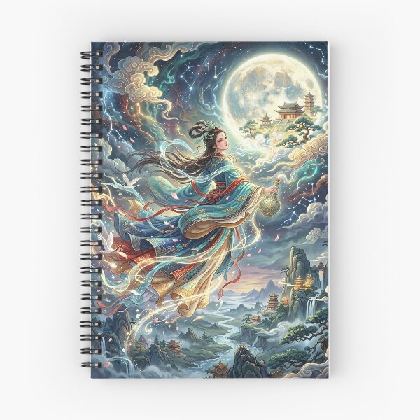 Item preview, Chang'e Flying to the Moon - Chinese Mythology Art designed and sold by Lucid Dream Pixel.