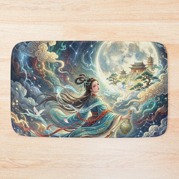 Item preview, Chang'e Flying to the Moon - Chinese Mythology Art designed and sold by Lucid Dream Pixel.