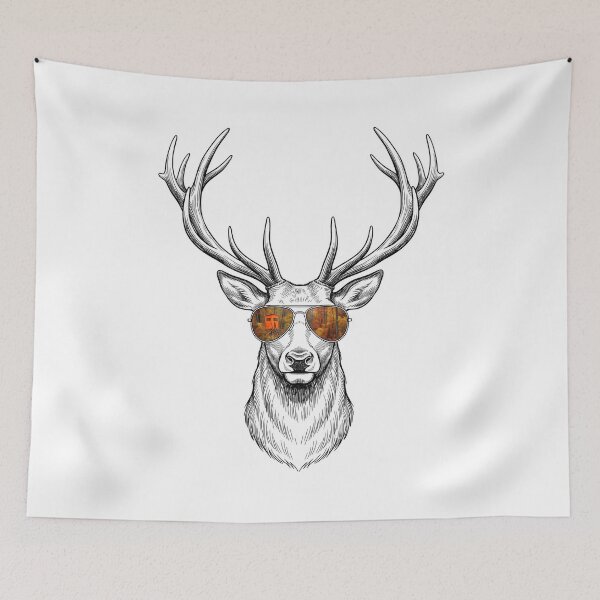 Item preview, Deer Winter Forest Shades Reflection designed and sold by Bad-Decisions-Designs.