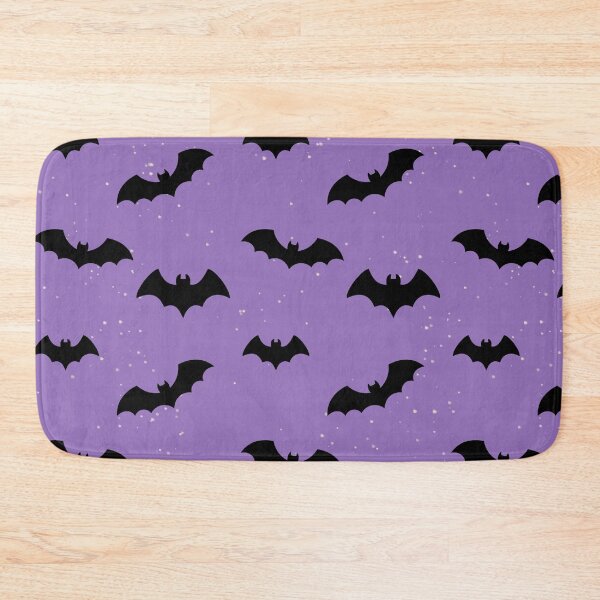 Item preview, Flying Black Bats Purple Halloween Pattern designed and sold by SolutionsArt.