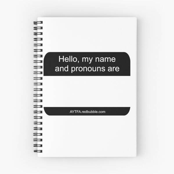 Item preview, Hello - Name & Pronouns designed and sold by AYTFA.
