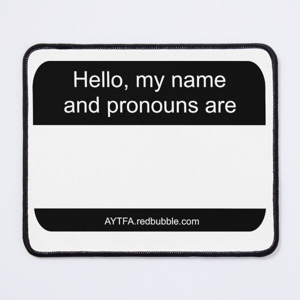 Item preview, Hello - Name & Pronouns designed and sold by AYTFA.