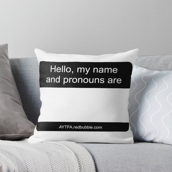 Item preview, Hello - Name & Pronouns designed and sold by AYTFA.