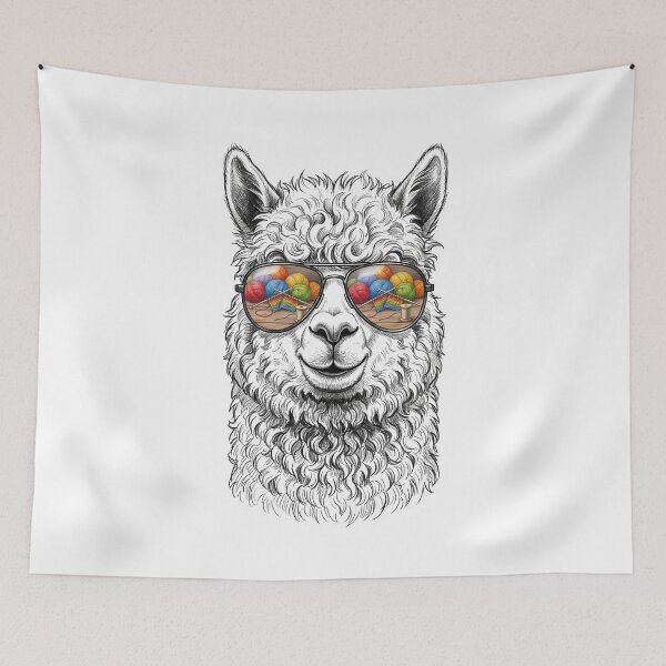 Item preview, Alpaca Colorful Yarn Sunglasses Reflection designed and sold by Bad-Decisions-Designs.