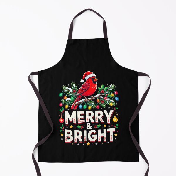 Item preview, Merry And Bright Christmas Cardinal Birdwatcher Santa Hat Holly Backyard Birding Winter Holiday Design designed and sold by 519xdesign.