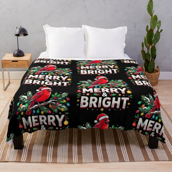 Item preview, Merry And Bright Christmas Cardinal Birdwatcher Santa Hat Holly Backyard Birding Winter Holiday Design designed and sold by 519xdesign.