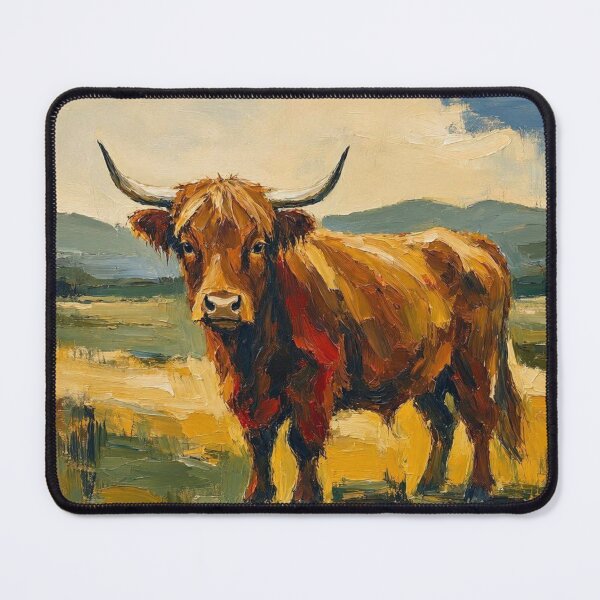 Item preview, Highland Cow Rustic Painting designed and sold by ShieldRockPrints.