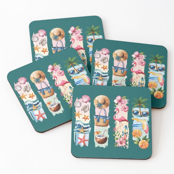 Item preview, Florida Sunshine Watercolor – Flamingo, Palms & Citrus designed and sold by Marie Gems.