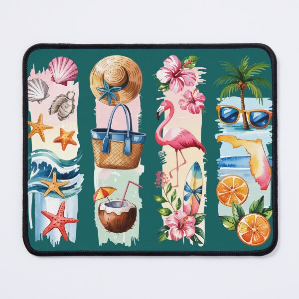 Item preview, Florida Sunshine Watercolor – Flamingo, Palms & Citrus designed and sold by Marie Gems.