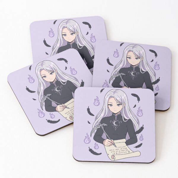 Item preview, Gothic Anime Raven Sorceress Writing Magic Runes designed and sold by JEMAR Designs.