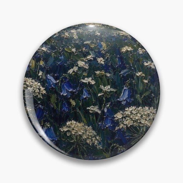 Item preview, Moody Moonlit Wildflower Meadow Painting designed and sold by ShieldRockPrints.