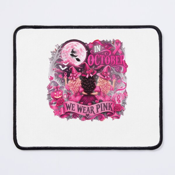 Item preview, In October We Wear Pink Witches Breast Cancer Awareness Halloween designed and sold by DYAFLK.