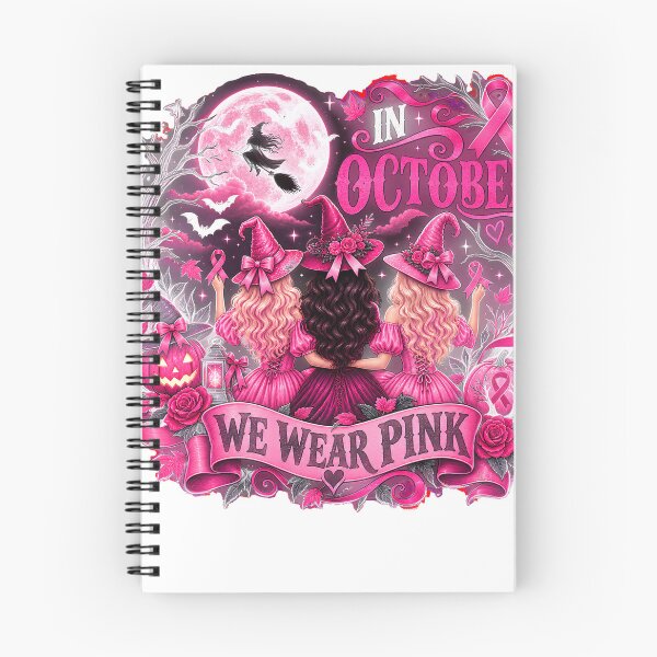 Item preview, In October We Wear Pink Witches Breast Cancer Awareness Halloween designed and sold by DYAFLK.