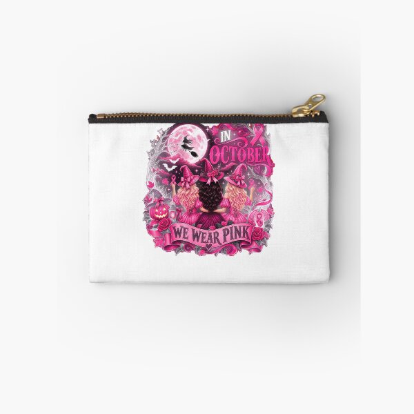 Item preview, In October We Wear Pink Witches Breast Cancer Awareness Halloween designed and sold by DYAFLK.