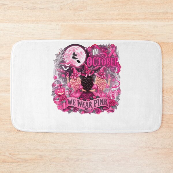 Item preview, In October We Wear Pink Witches Breast Cancer Awareness Halloween designed and sold by DYAFLK.