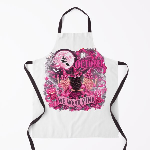 Item preview, In October We Wear Pink Witches Breast Cancer Awareness Halloween designed and sold by DYAFLK.