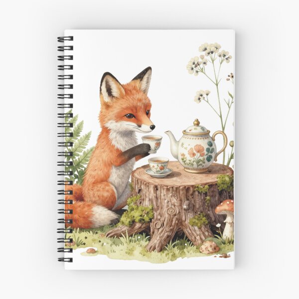 Item preview, Cute fox tea party Watercolor Woodland Illustration designed and sold by WildArtIT.