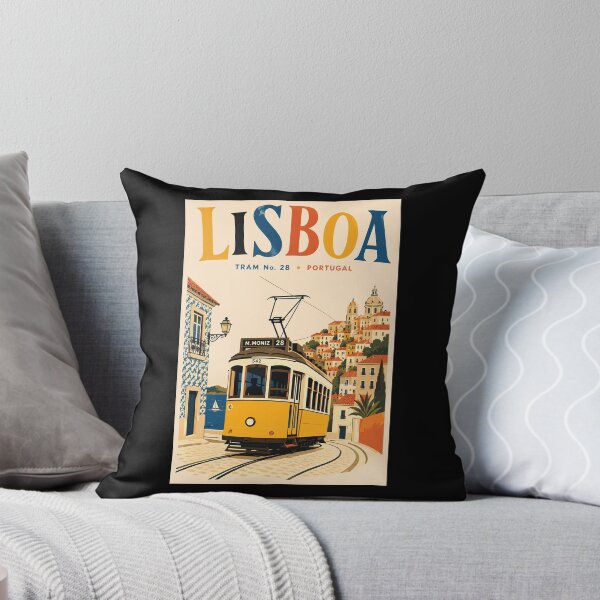Aperçu de l'œuvre Explorez la vieille ville colorée de Lisbonne et du Portugal créée et vendue par turtlestart.
